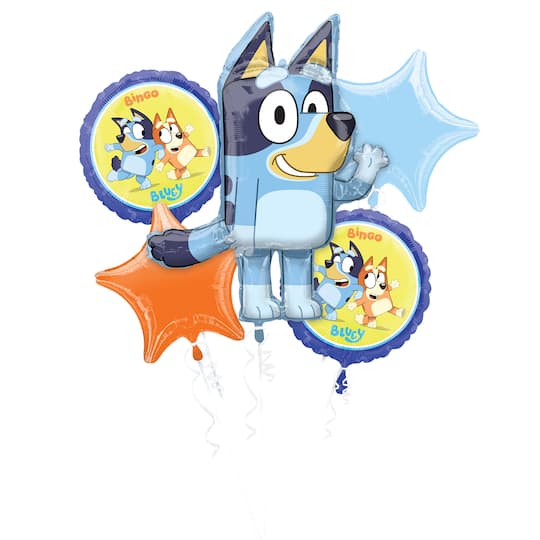 Bluey 5-Piece Foil Balloon Bouquet